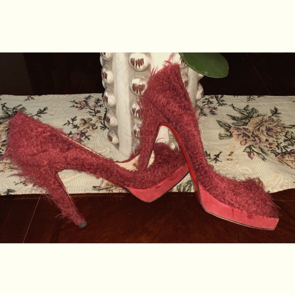 Christian Louboutin Red Fuzzies